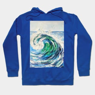 Blue Ocean Wave Hoodie